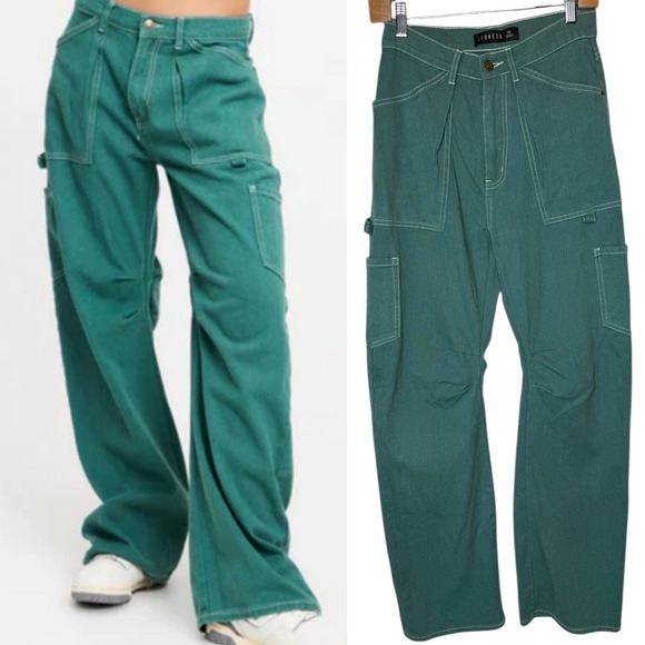 Lioness Miami Vice Pants in Forest Green size XS - Picture 1 of 4